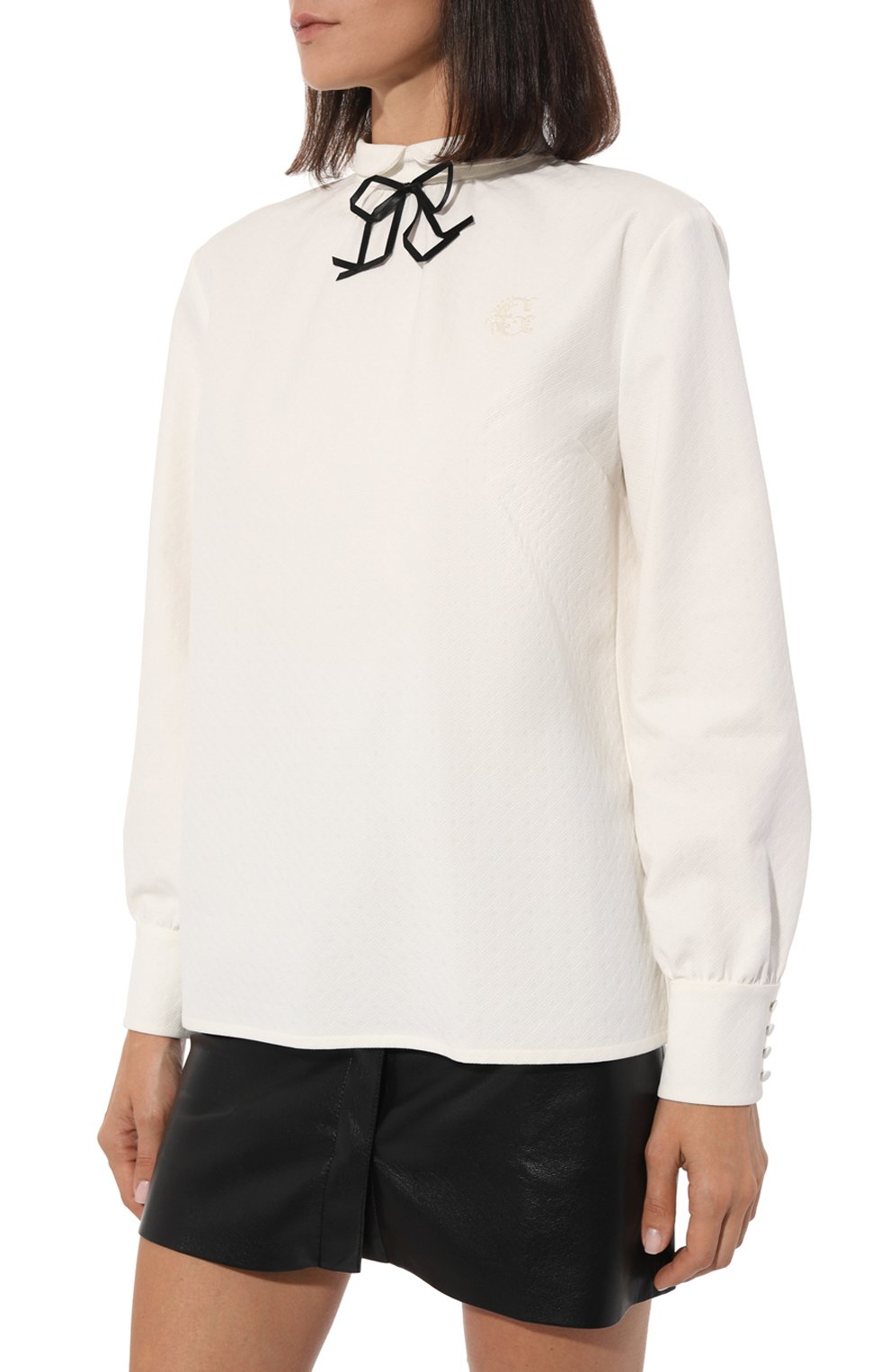 Хлопковая блузка GUCCI, арт. 633317 ZAFWQ, фото 3