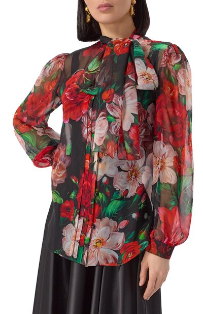 Шелковая блузка DOLCE & GABBANA, арт. F5S61T/IS1Y6, фото 3