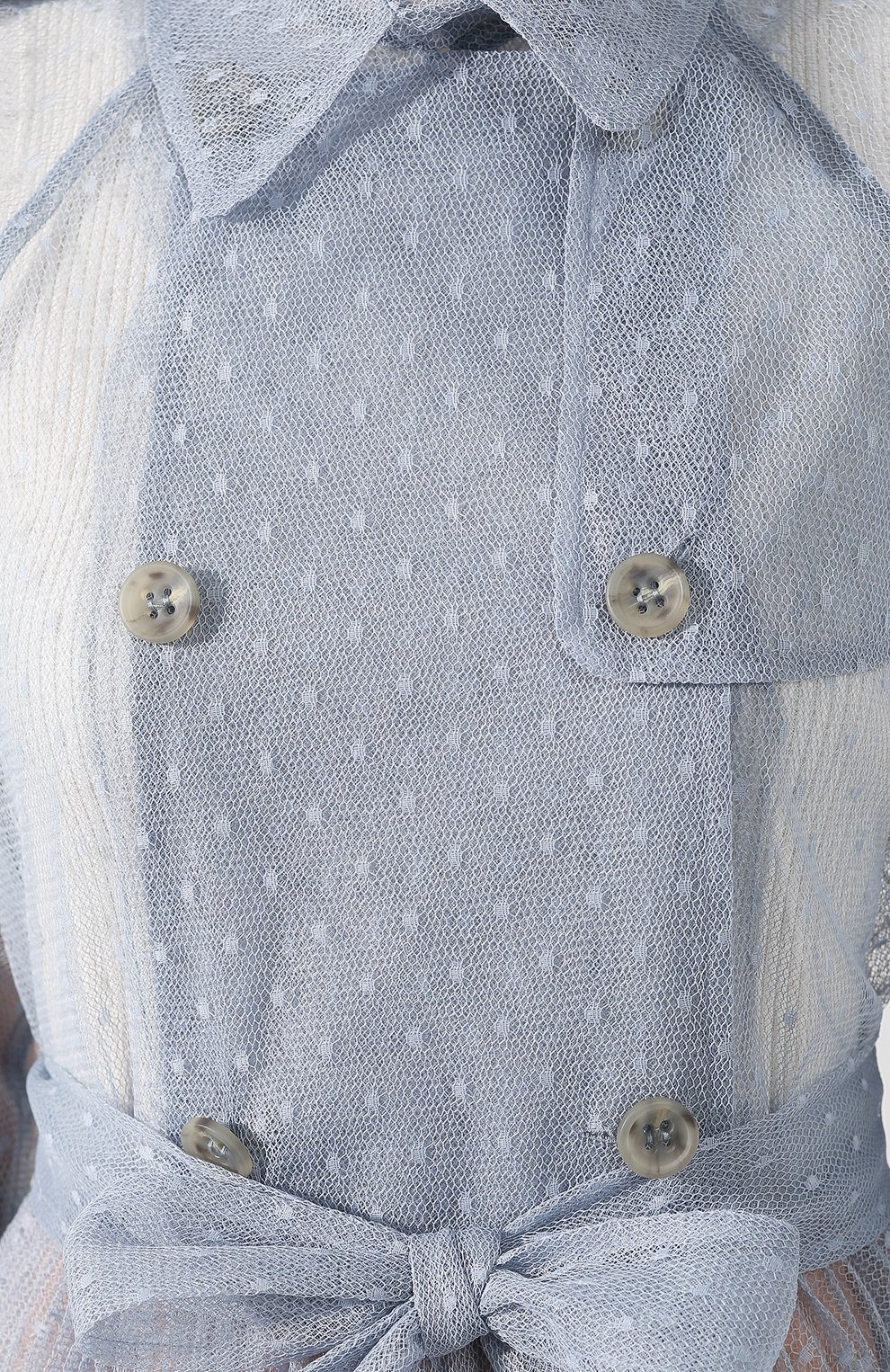 Тренч REDVALENTINO голубого цвета по цене 137500 руб., арт. TR3CHA30/428, фото 5 Тренч REDVALENTINO, арт. TR3CHA30/428, фото 5