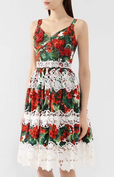 Хлопковое  платье DOLCE & GABBANA, арт. F6C3QZ/FGMEJ, фото 3
