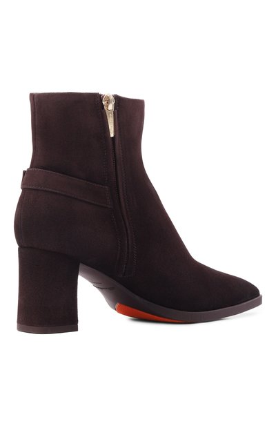 Замшевые ботильоны SANTONI темно-коричневого цвета по цене 118000 руб., арт. WTEG71846PC4NMGS, фото 5 Замшевые ботильоны SANTONI, арт. WTEG71846PC4NMGS, фото 5