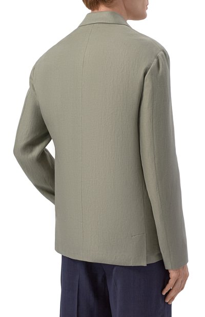 Льняной пиджак CORNELIANI светло-серого цвета по цене 129500 руб., арт. 27XL51/2714326, фото 4 Льняной пиджак CORNELIANI, арт. 27XL51/2714326, фото 4