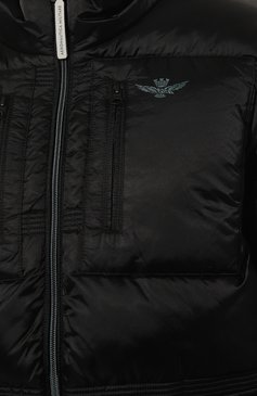 Женская утепленная куртка AERONAUTICA MILITARE черного цвета, арт. 232/AB2121DCT3169 | Фото 5 (Кросс-КТ: Куртка, Утепленный; Рукава: Длинные; Длина (верхняя одежда): До середины бедра; Материал внешний: Синтетический материал; Материал сплава: Проставлено; Стили: Спорт-шик; Материал подклада: Синтетический материал; Драгоценные камни: Проставлено)