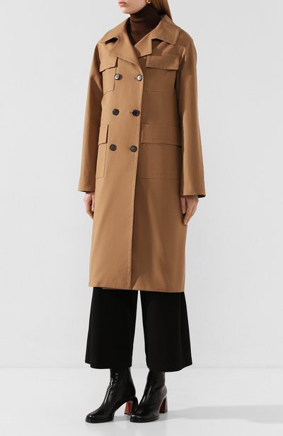 Хлопковое пальто VICTORIA BECKHAM, арт. 1220WCT001054B, фото 3