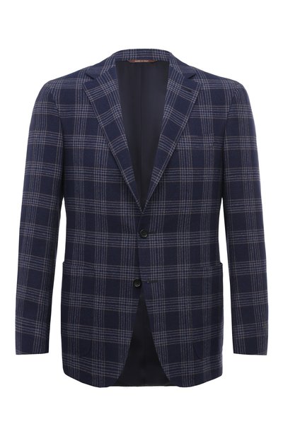 Мужской пиджак из хлопка и льна CANALI, арт. 13275/FC05191