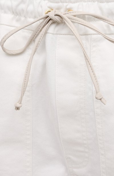 Хлопковые шорты NANUSHKA белого цвета по цене 29800 руб., арт. HADI_WHITE_C0MF0RT STRETCH DENIM, фото 5 Хлопковые шорты NANUSHKA, арт. HADI_WHITE_C0MF0RT STRETCH DENIM, фото 5