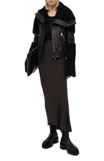 Юбка RICK OWENS серого цвета по цене 55450 руб., арт. RP20F2334/CC, фото 3 Юбка RICK OWENS, арт. RP20F2334/CC, фото 3