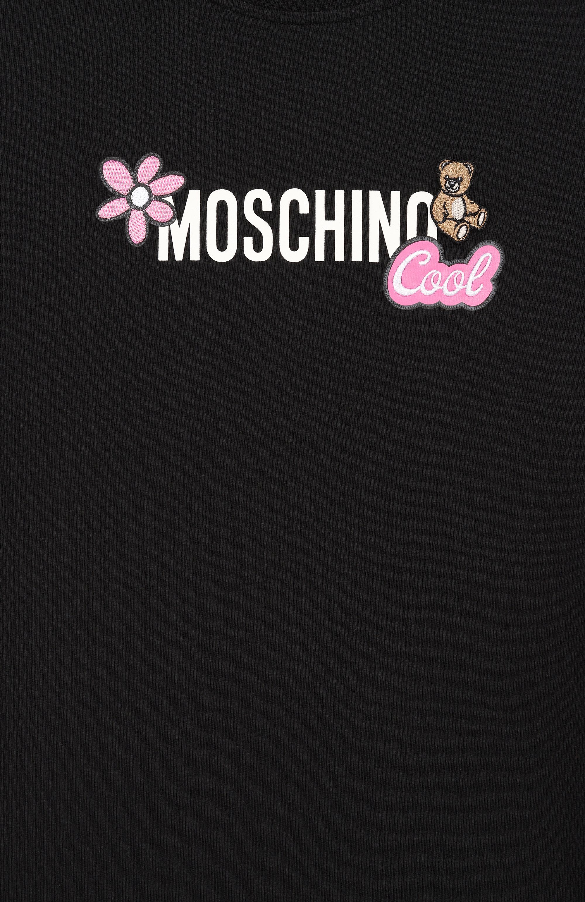 Хлопковое платье MOSCHINO черного цвета по цене 16450 руб., арт. HEV0GL/LDA25, фото 3 Хлопковое платье MOSCHINO, арт. HEV0GL/LDA25, фото 3