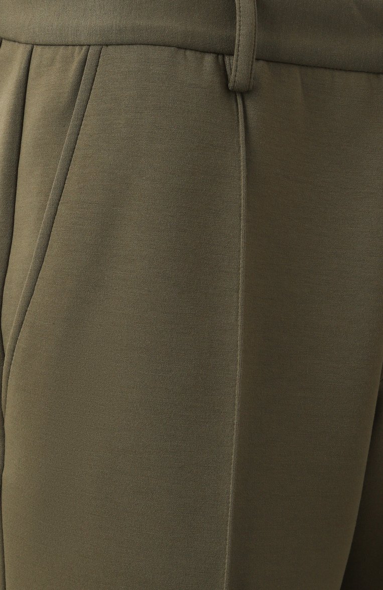 Мужские брюки KITON хаки цвета, арт. UW2131V0852F04 | Фото 6 (Длина (брюки, джинсы): Стандартные; Стили: Кэжуэл; Случай: Повседневный; Материал внешний: Синтетический материал; Автоматизация ТО: Проставлено; Автоматизация состава: �Проставлено)