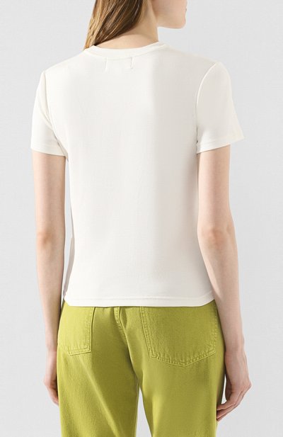 Хлопковая футболка MOUSSY белого цвета по цене 6895 руб., арт. 025CSN80-1060, фото 4 Хлопковая футболка MOUSSY, арт. 025CSN80-1060, фото 4