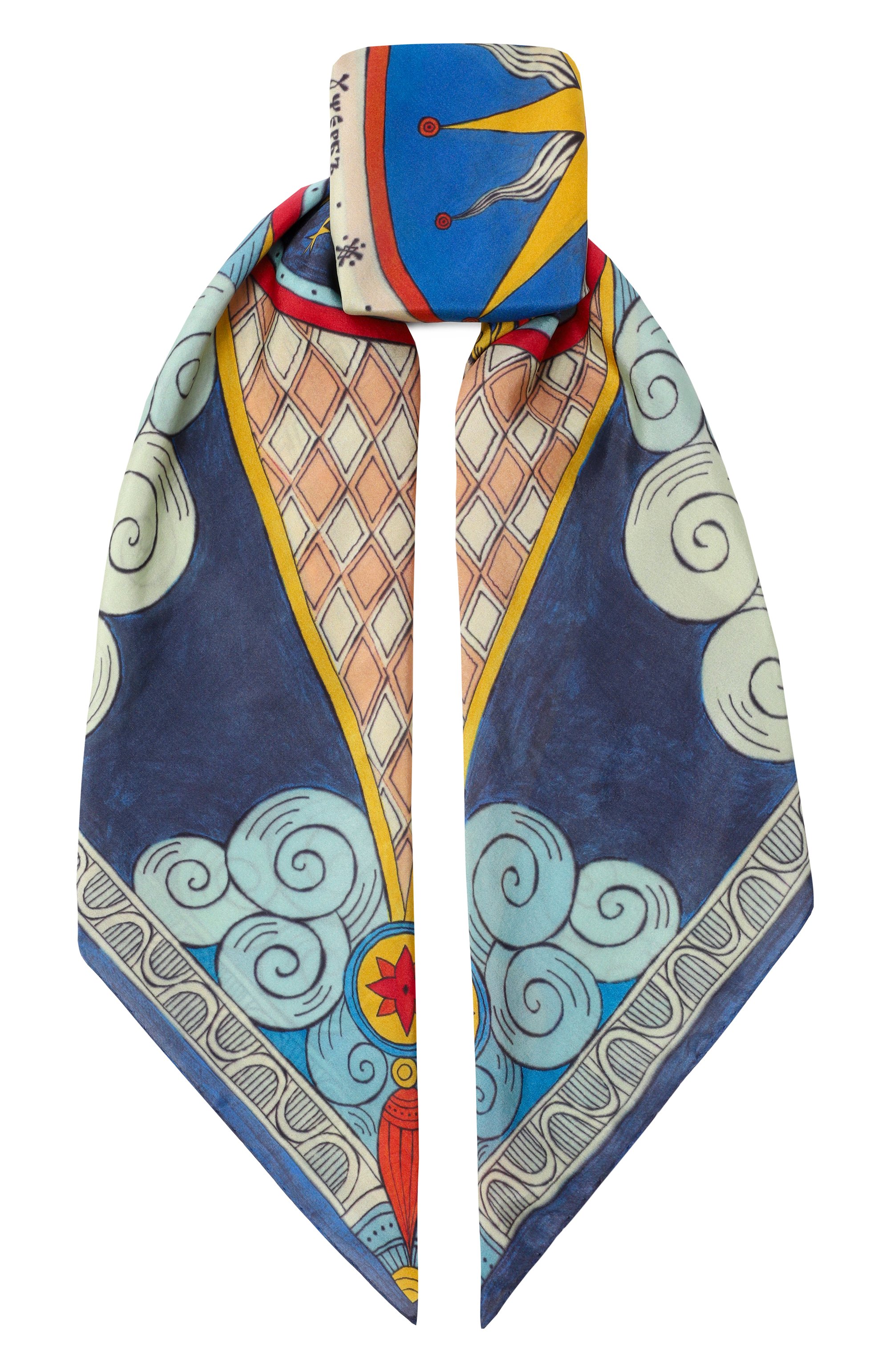 Шелковый платок небесный хоровод GOURJI, арт. 91145037/4161172, фото 1