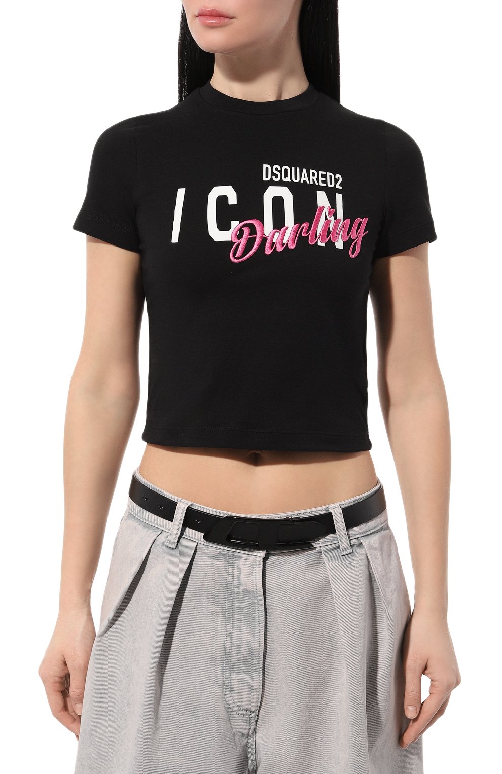 Хлопковая футболка DSQUARED2, арт. S80GC0064/S24668, фото 3