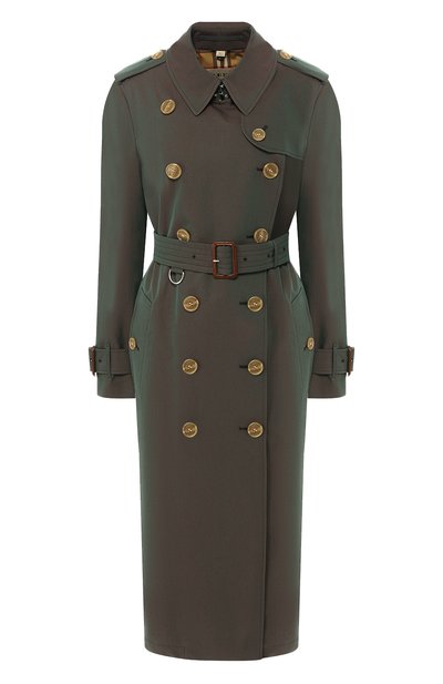 Женский хлопковое пальто с поясом BURBERRY, арт. 4077183