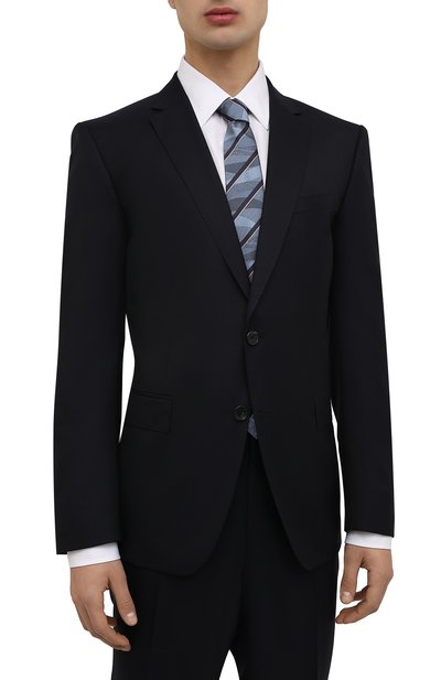 Шелковый галстук GIORGIO ARMANI голубого цвета по цене 21050 руб., арт. 360054/2R910, фото 2 Шелковый галстук GIORGIO ARMANI, арт. 360054/2R910, фото 2