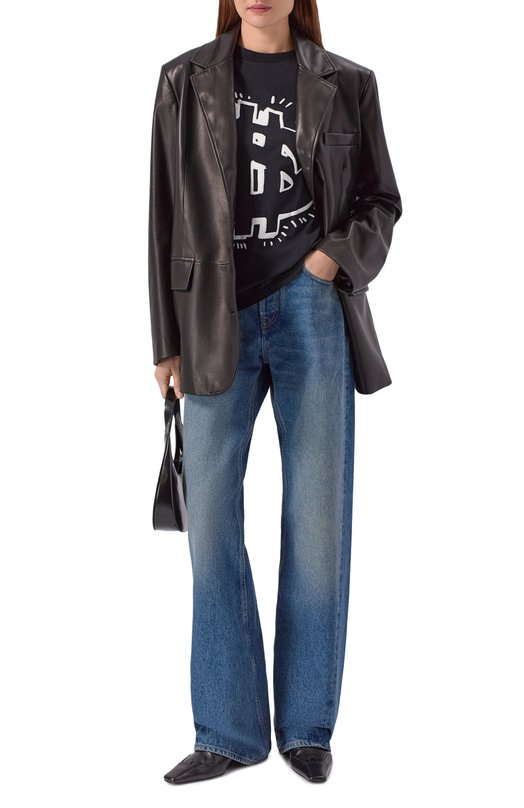 Хлопковая футболка Jacob Lee JL-M18-MTS-001-B0W Чёрный  JL-M18-MTS-001-B0W Фото 2