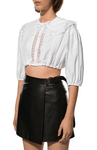 Хлопковая блузка MIU MIU, арт. MK1572-1YB0-F0009, фото 3