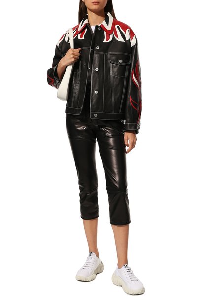 Кожаные брюки MIU MIU, арт. MPP326-038-F0002, фото 2