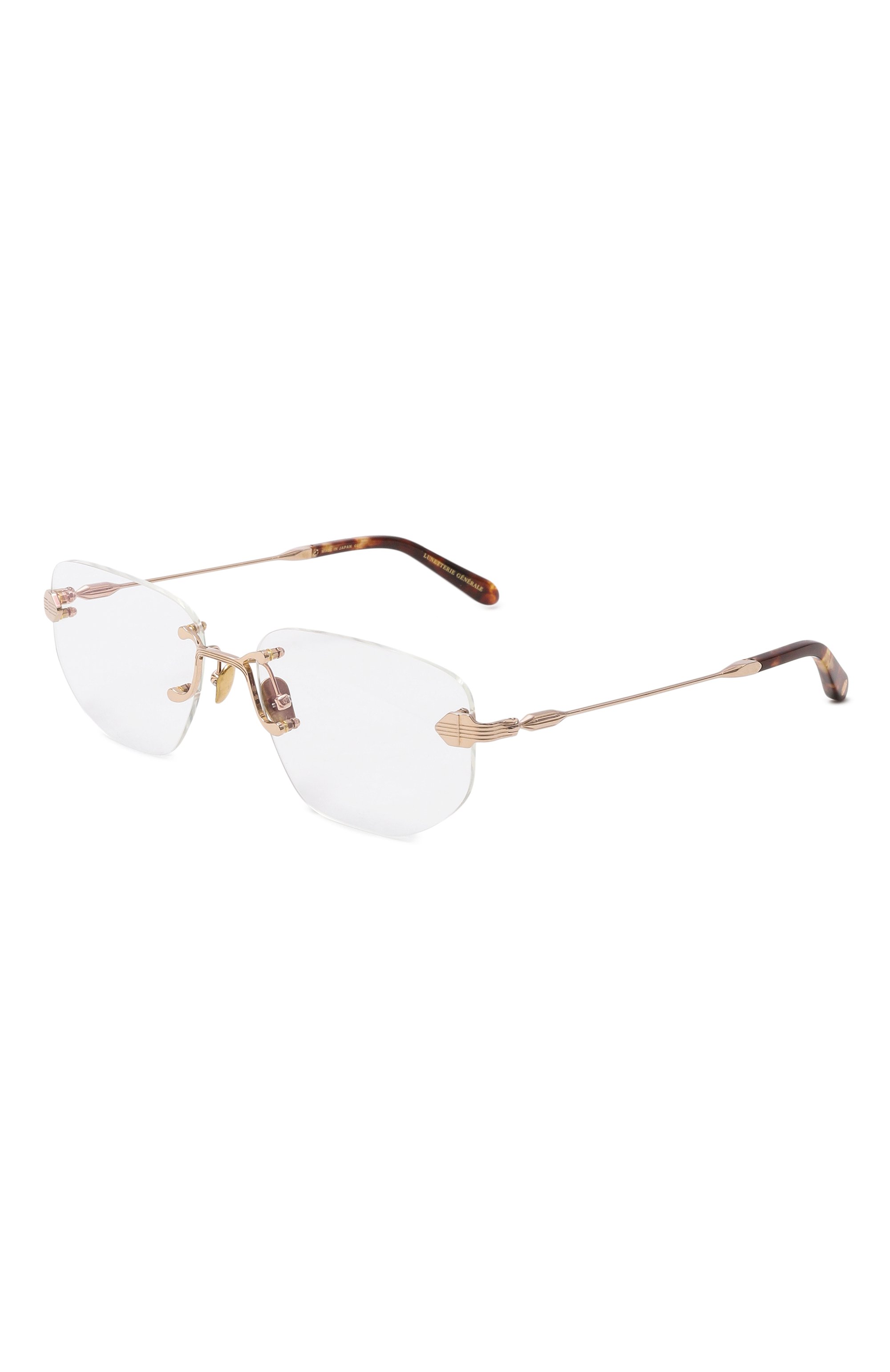 Оправа LUNETTERIE GENERALE золотого цвета по цене 77250 руб., арт. RENDEZ-V0US AU PARADIS MEDIUM T0RT0ISE, фото 1 Оправа LUNETTERIE GENERALE, арт. RENDEZ-V0US AU PARADIS MEDIUM T0RT0ISE, фото 1