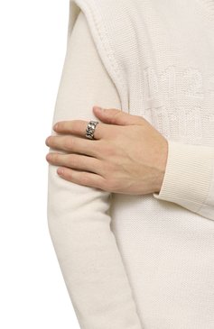 Мужское кольцо ALEXANDER MCQUEEN серебряного цвета, арт. 576873/J160Y | Фото 2 (Нос: Не проставлено; Региональные ограничения белый список (Axapta Mercury): Не проставлено; Материал: Металл)