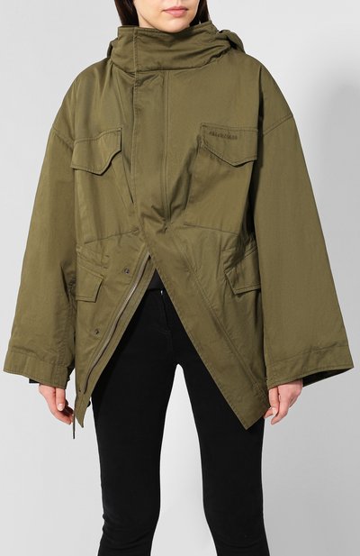 Хлопковая куртка BALENCIAGA хаки цвета по цене 217500 руб., арт. 583880/TBP01, фото 3 Хлопковая куртка BALENCIAGA, арт. 583880/TBP01, фото 3