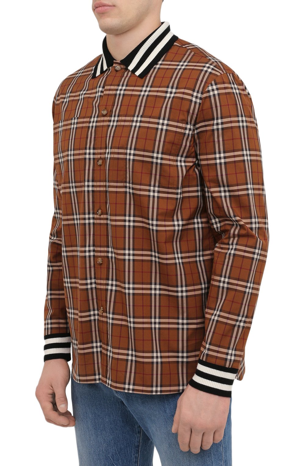 Хлопковая рубашка BURBERRY, арт. 8048181, фото 3