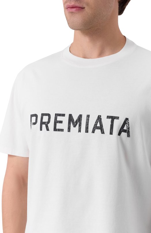 Хлопковая футболка Premiata PA1030/JERSEY Белый  PA1030/JERSEY Фото 5