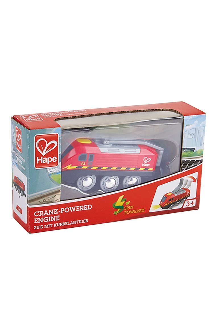 Детского игрушка поезд с коленчатым приводом HAPE красного цвета, арт. E3761_HP | Фото 3 (Региональные ограничения белый список (Axapta Mercury): Не проставлено; Нос: Не проставлено; Игрушки: Машины - наземный)