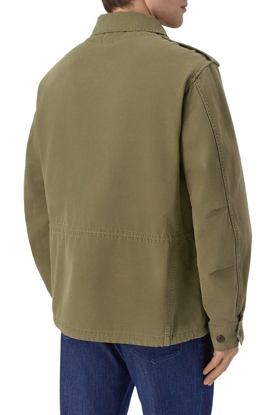 Хлопковая куртка Aeronautica Militare AB3044UCT04233 Хаки  AB3044UCT04233 Фото 4