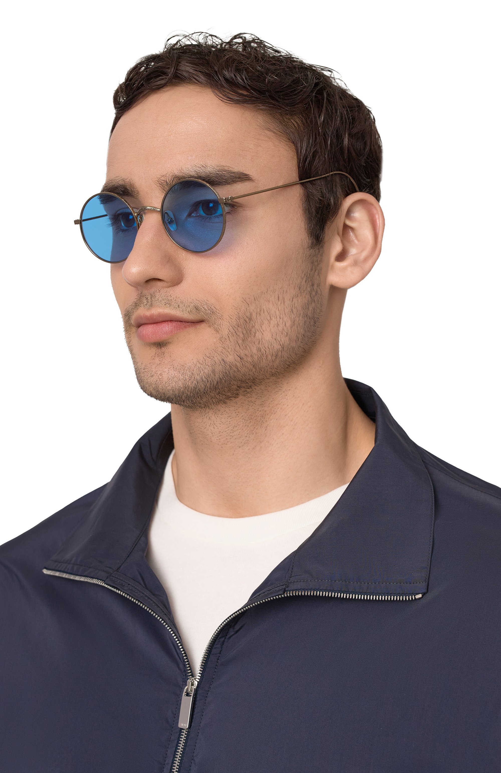Солнцезащитные очки MOSCOT, арт. HAMISH SUN ANTIQUE G0LD/CELEBRITY BLUE, фото 2