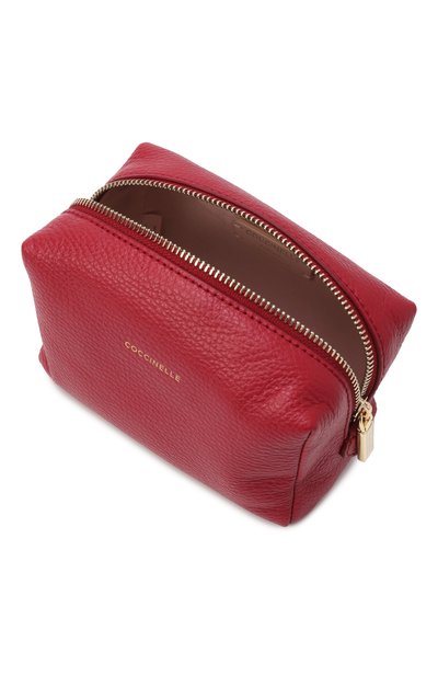 Кожаная косметичка trousse COCCINELLE бордового цвета по цене 9350 руб., арт. E5MT525F701, фото 3 Кожаная косметичка trousse COCCINELLE, арт. E5MT525F701, фото 3