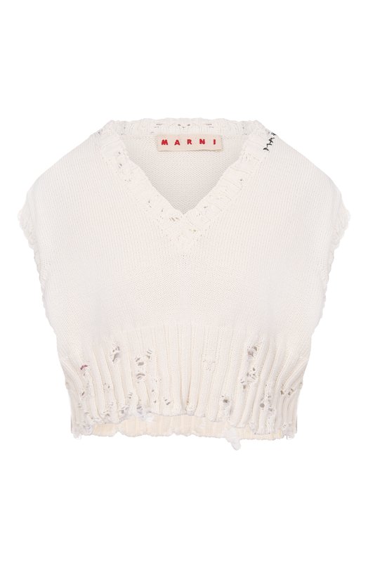 Хлопковый жилет Marni CVMD0088A0/UFC652 Белый CVMD0088A0/UFC652