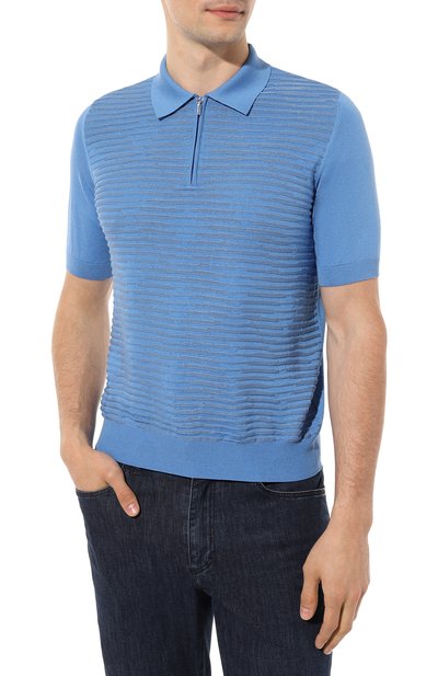 Поло из шелка и хлопка ZILLI, арт. MBZ-PZ082-0PTI1/MC01, фото 3