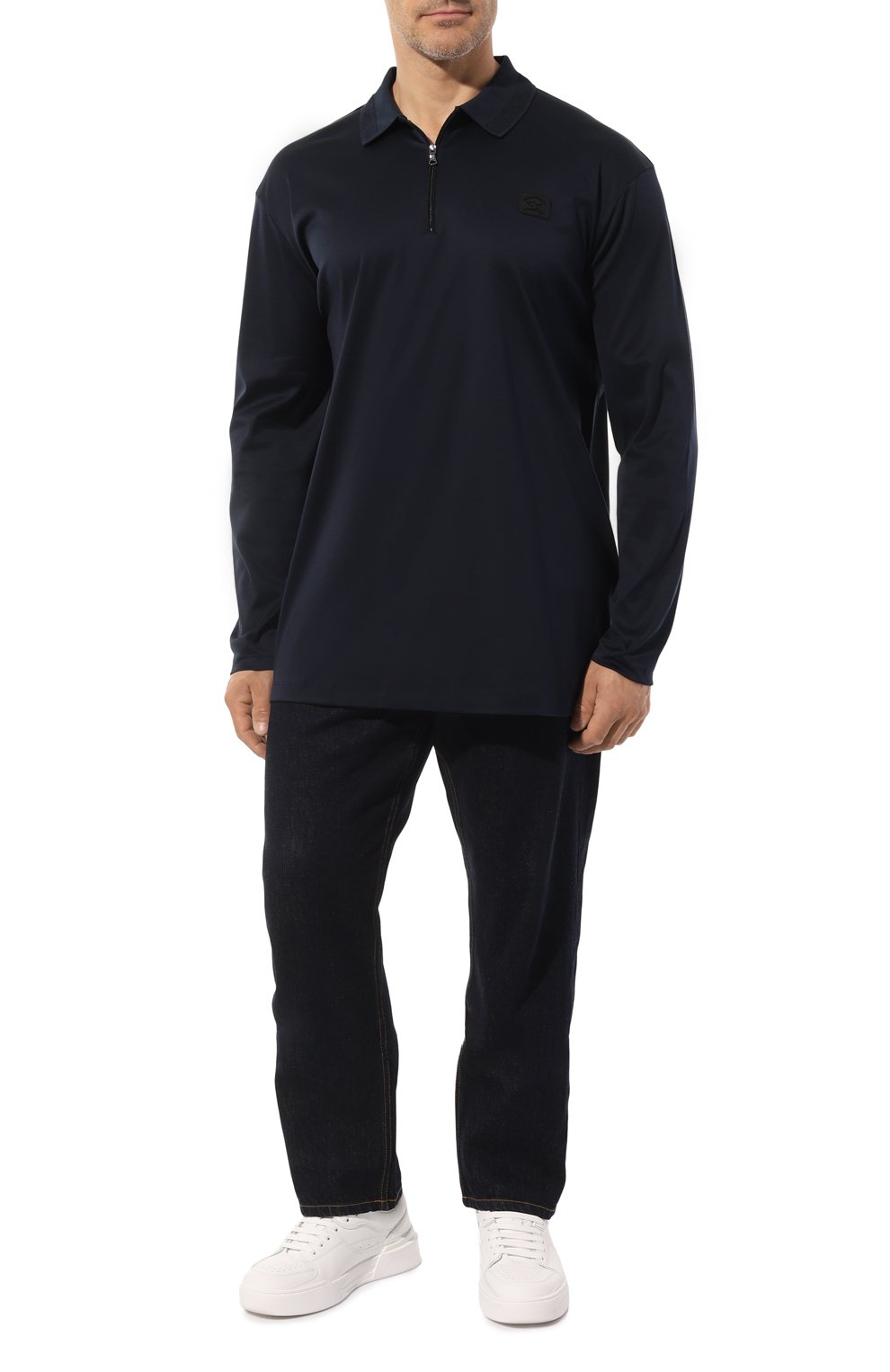 Хлопковое поло PAUL&SHARK темно-синего цвета по цене 39950 руб., арт. 13311725/3XL-6XL, фото 2 Хлопковое поло PAUL&SHARK, арт. 13311725/3XL-6XL, фото 2