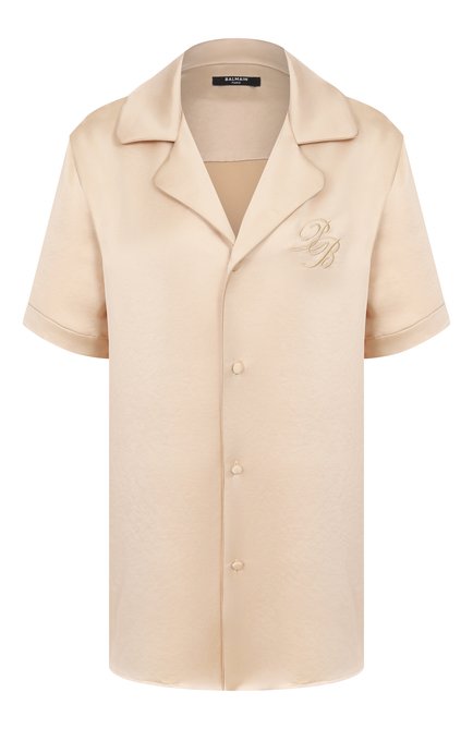 Женская атласная рубашка BALMAIN, арт. CH0HN085/XI63