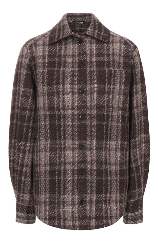 Кашемировая куртка-рубашка Kiton D60419K0528E02 Коричневый D60419K0528E02