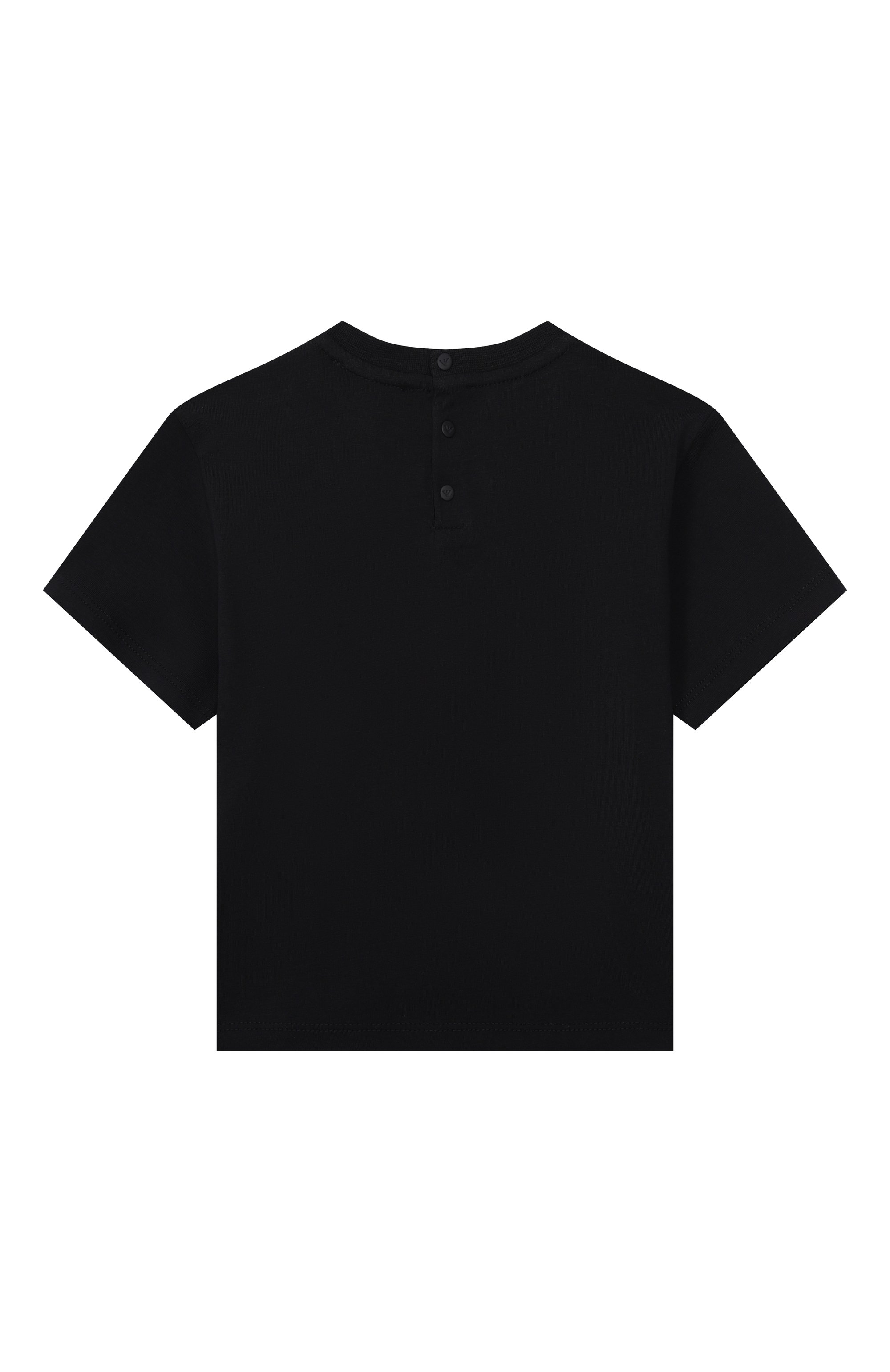 Хлопковая футболка EMPORIO ARMANI темно-синего цвета по цене 8775 руб., арт. EB001326/AF21808, фото 2 Хлопковая футболка EMPORIO ARMANI, арт. EB001326/AF21808, фото 2