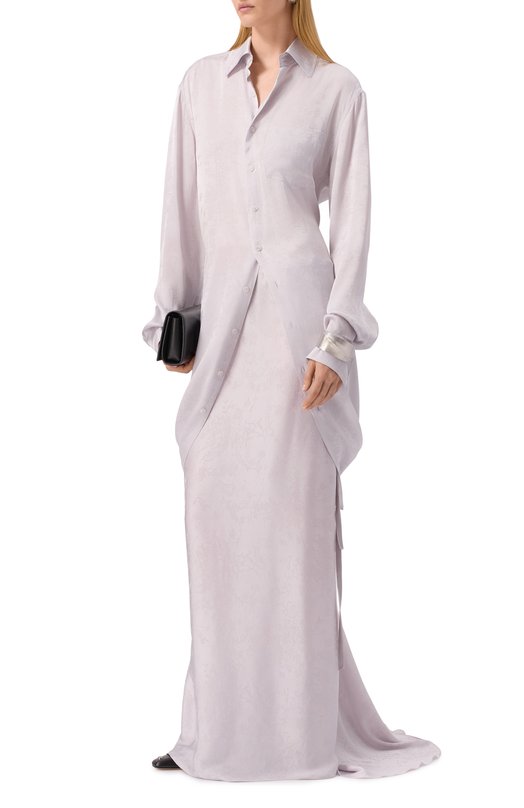 Юбка из вискозы и шелка Ann Demeulemeester B0012791/FA611 Серый  B0012791/FA611 Фото 2