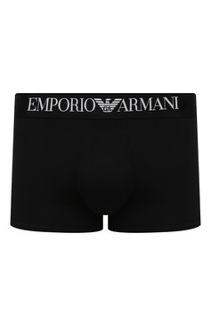 Мужские хлопковые боксеры  EMPORIO ARMANI черного цвета, арт. 111389/CC729 | Фото 1 (Кросс-КТ: бельё; Материал сплава: Проставлено, Проверено; Нос: Не проставлено; Материал внешний: Хлопок; Мужское Кросс-КТ: Трусы; Статус пров�ерки: Проверено, Проверена категория)