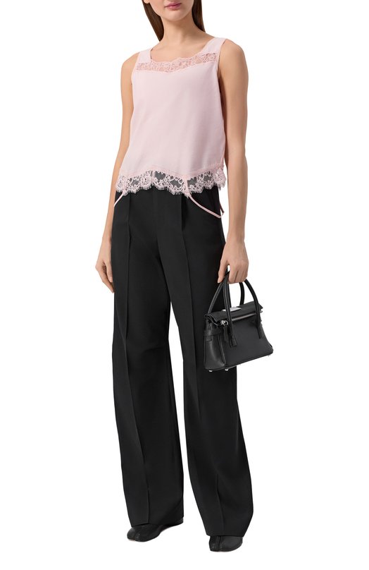 Топ из вискозы и хлопка MM6 S52NC0357/M35731 Розовый  S52NC0357/M35731 Фото 2