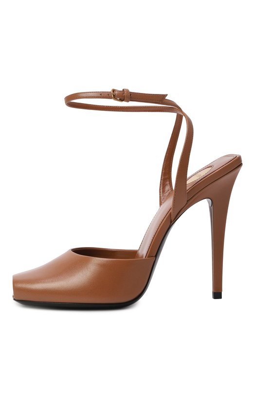 Кожаные туфли La Scandale 110 Saint Laurent 806048/AACSQ Бежевый  806048/AACSQ Фото 4