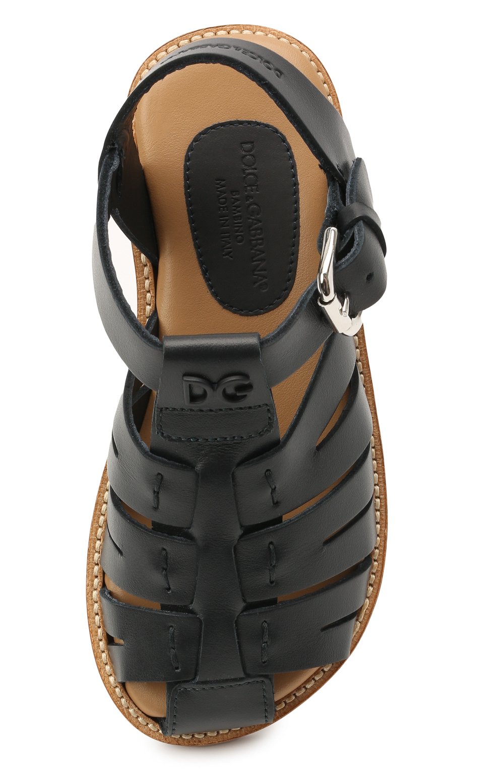 Кожаные сандалии DOLCE & GABBANA, арт. DA0924/A1188/29-36, фото 4