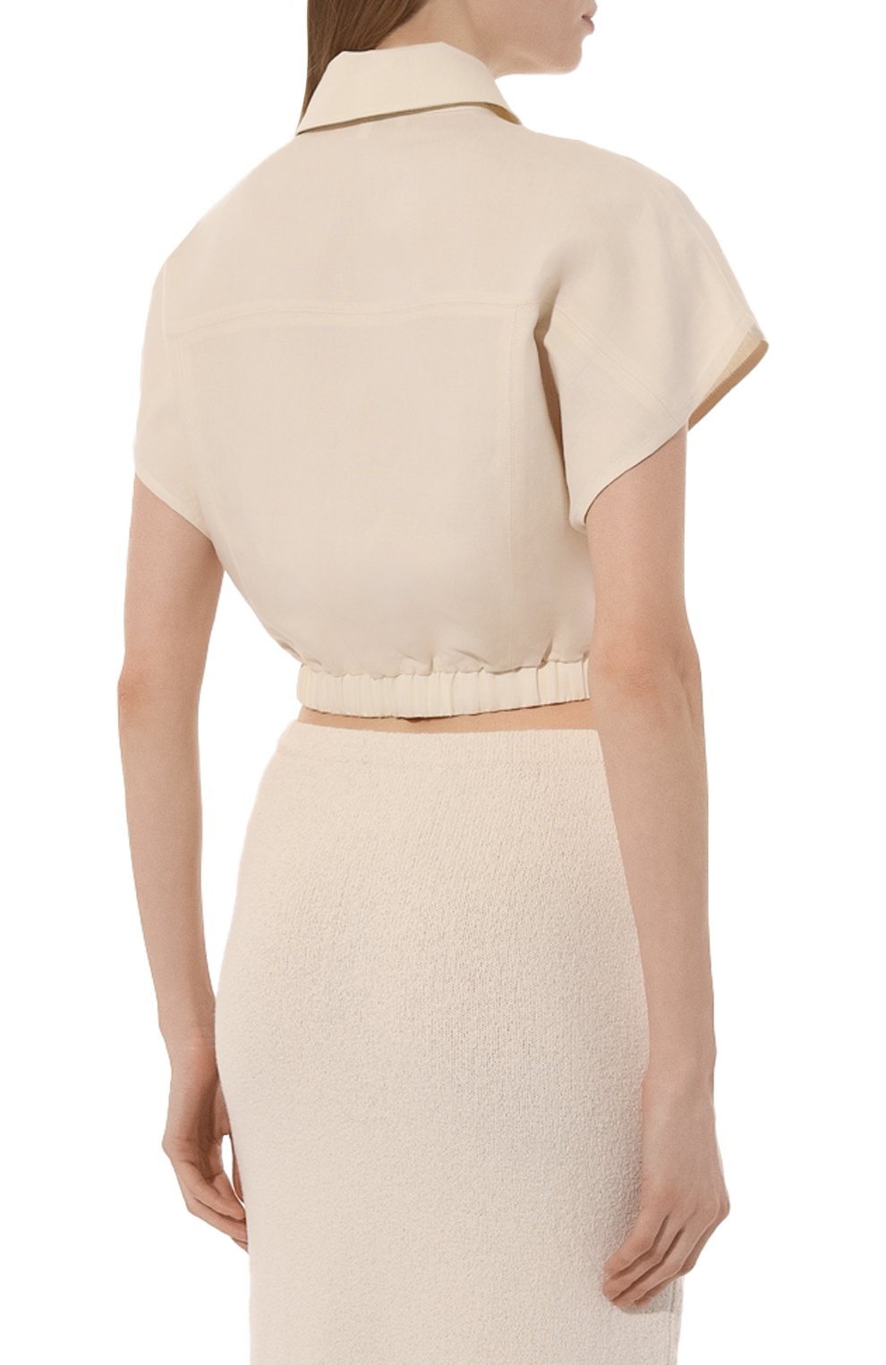 Рубашка из вискозы и льна PATRIZIA PEPE бежевого цвета по цене 16800 руб., арт. 2C1465_A052, фото 4 Рубашка из вискозы и льна PATRIZIA PEPE, арт. 2C1465_A052, фото 4