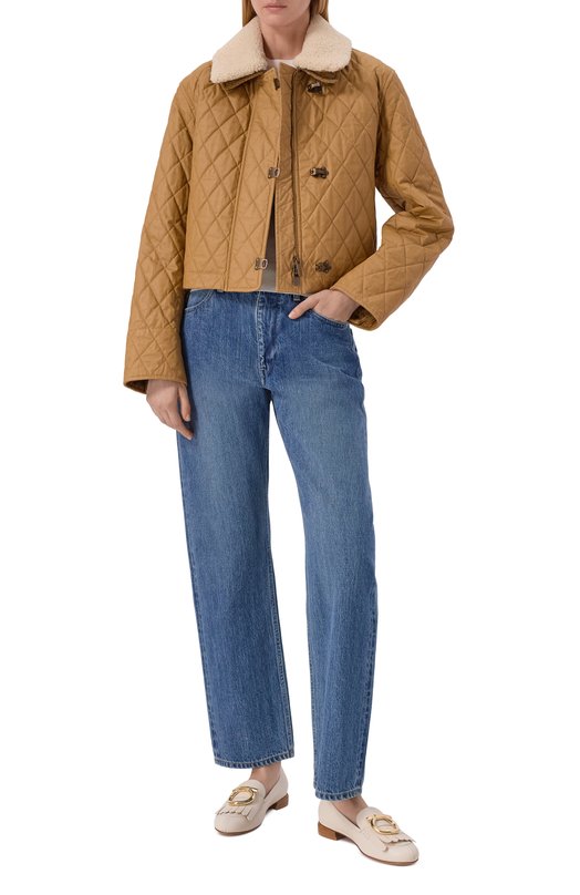 Хлопковая куртка Burberry 8117768 Бежевый  8117768 Фото 2