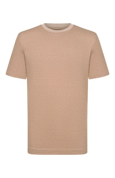Мужская футболка из хлопка и льна BOSS CAMEL, арт. 50560028