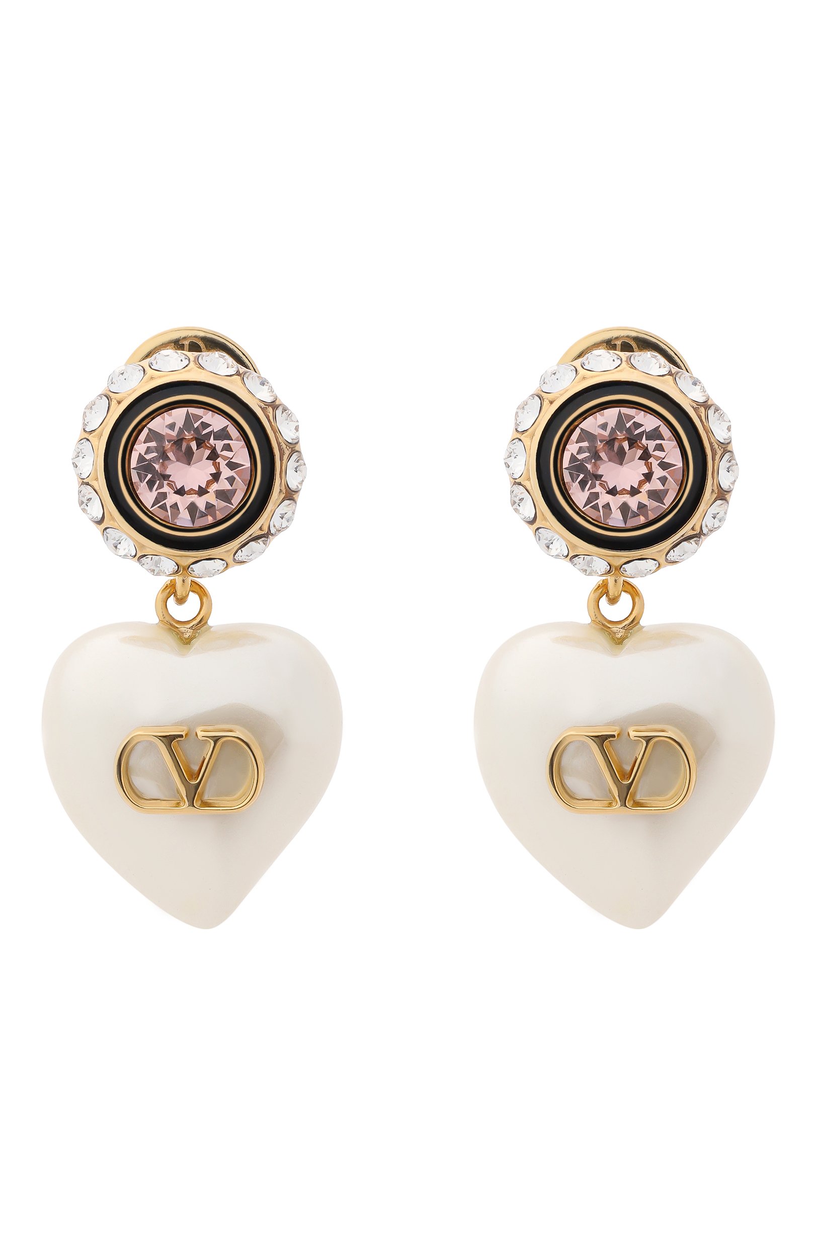 Серьги VALENTINO молочного цвета по цене 84700 руб., арт. 8W0J0BM3/NBS, фото 1 Серьги VALENTINO, арт. 8W0J0BM3/NBS, фото 1