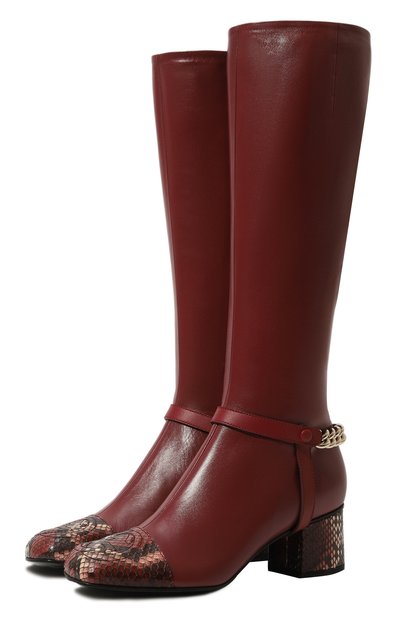 Сапоги с отделкой из кожи питона GUCCI, арт. 388453 EU740, фото 1