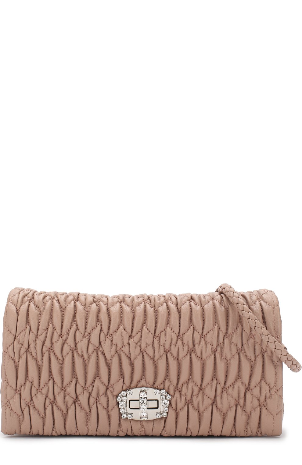 Клатч из кожи на цепочке MIU MIU, арт. 5BD417-FVJ-F0770-OOO, фото 5