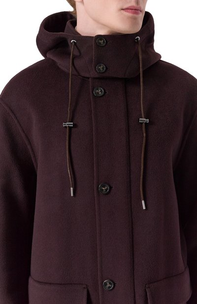 Пальто из шерсти и кашемира 12 STOREEZ бордового цвета по цене 65000 руб., арт. 134078, фото 5 Пальто из шерсти и кашемира 12 STOREEZ, арт. 134078, фото 5