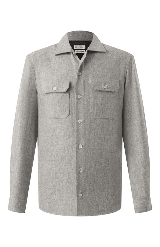 Шерстяная рубашка Brunello Cucinelli M038P0720 Серый M038P0720