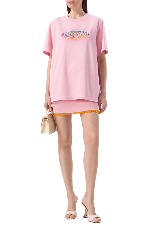 Хлопковая футболка Casablanca M-SP26-JTS-001-03 Розовый  M-SP26-JTS-001-03 Фото 2